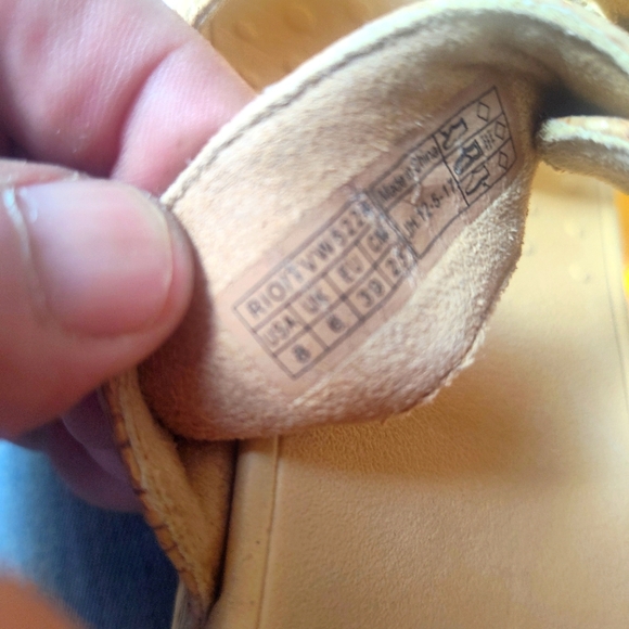 Vionic Pacific Rio wedge 3-strap sandal in cork/gold - Picture 6 of 6